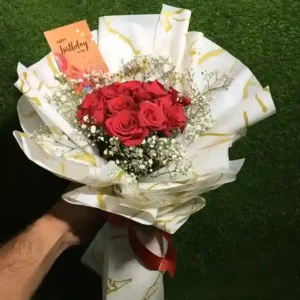 Luxury Red Rose Marble Bouque