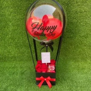 Valentines Chocolate Rose Balloon Box