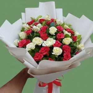 Red White Premium Rose Bouquet