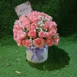 Premium Pink Rose Box Arrangement